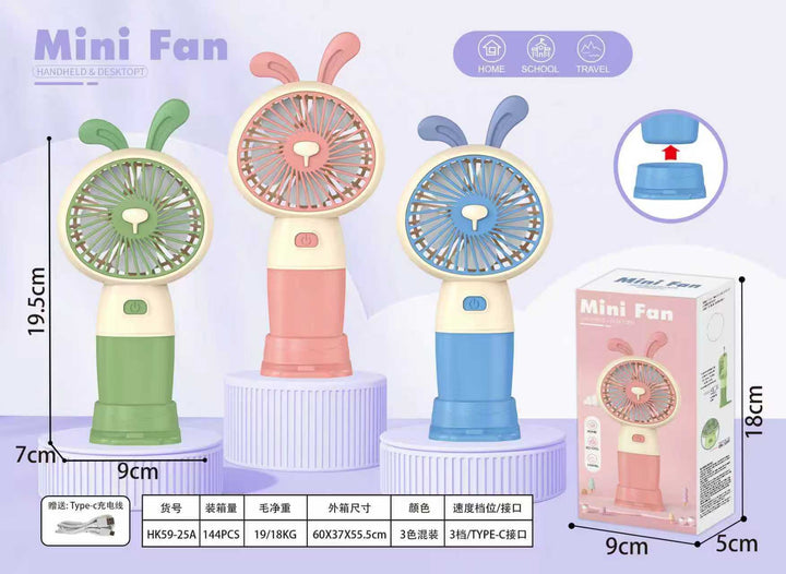 Unisex Handheld Fan with flexible design and integrated USB charging function Kalsten