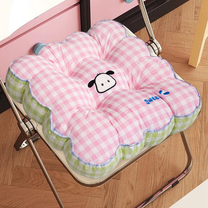 Padded seat cushion with floral motif Kalsten