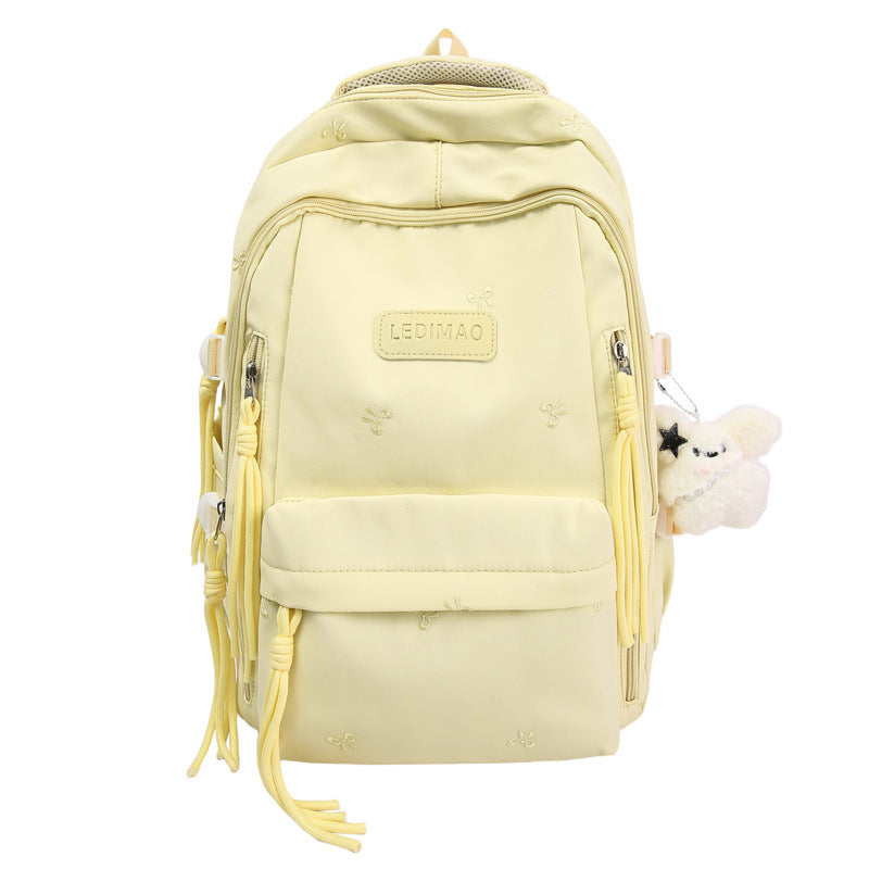 Casual Embroidered School Backpack Kalsten