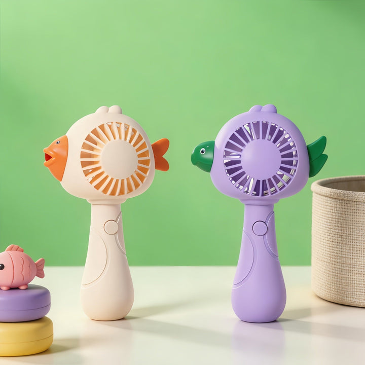 Ladies portable hand fan in playful bird design Kalsten