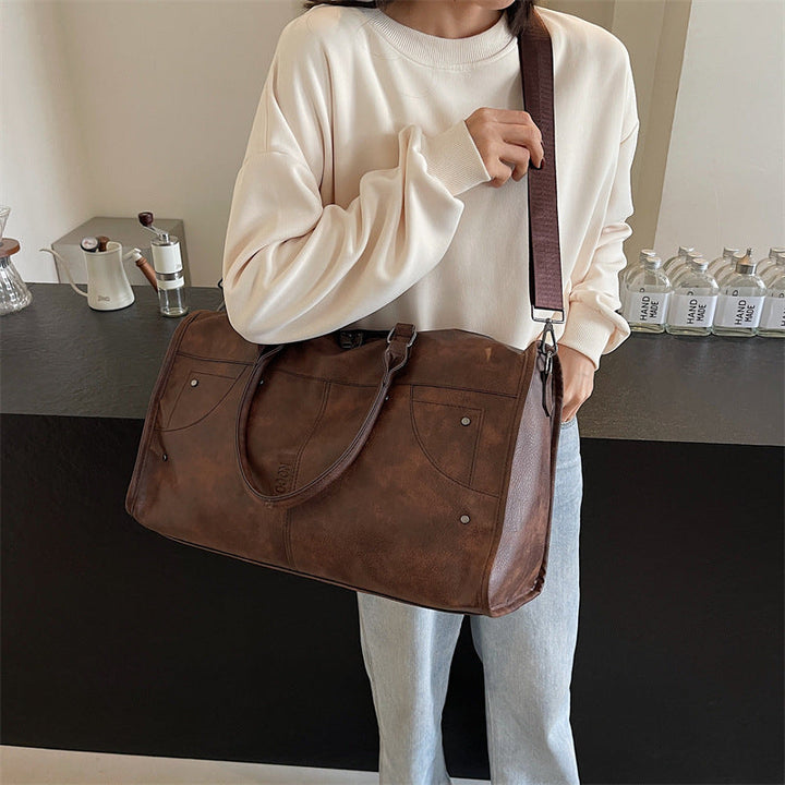 Elegant and Spacious Travel Bag Made of Durable Faux Leather Kalsten