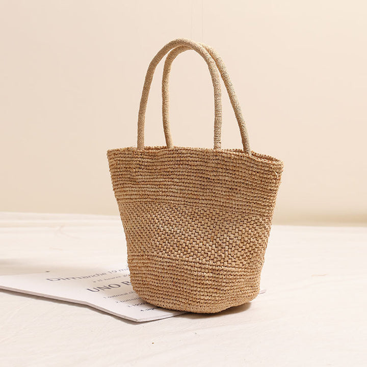Handmade wicker tote bag with sturdy handles Kalsten