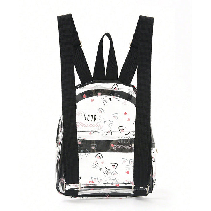 Women's Transparent Backpack with Cat Design Kalsten