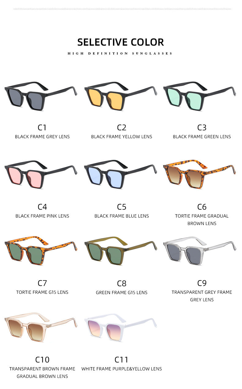 Women's square sunglasses with distinctive shield design and UV protection Kalsten