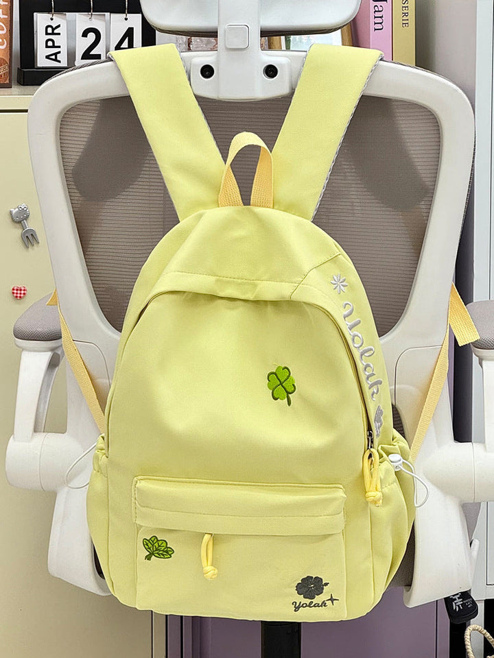 Casual Multi-Pocket Embroidered School Backpack