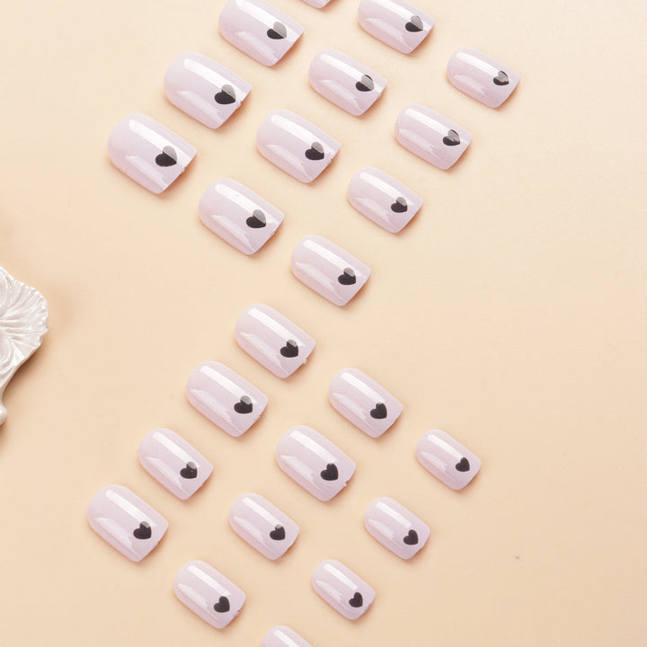 Heart-Embellished Press-On Nail Set Kalsten