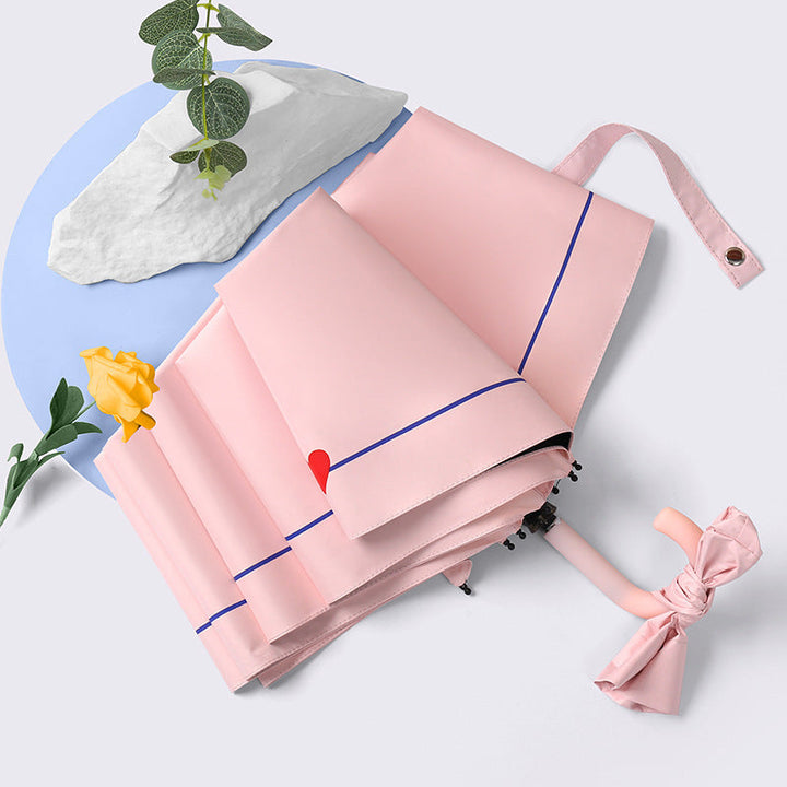 Women's Foldable Umbrella with Elegant Heart Design Kalsten