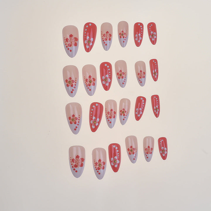 Elegant Floral Press-On Nail Art Collection Kalsten
