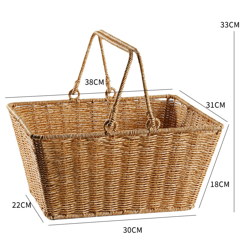 Unisex Rectangular Shopping and Storage Basket Kalsten