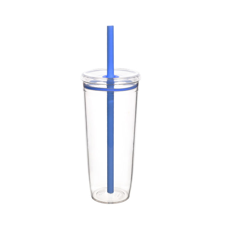 Women's Transparent BPA-free Drinking Cup with Integrated Straw Kalsten