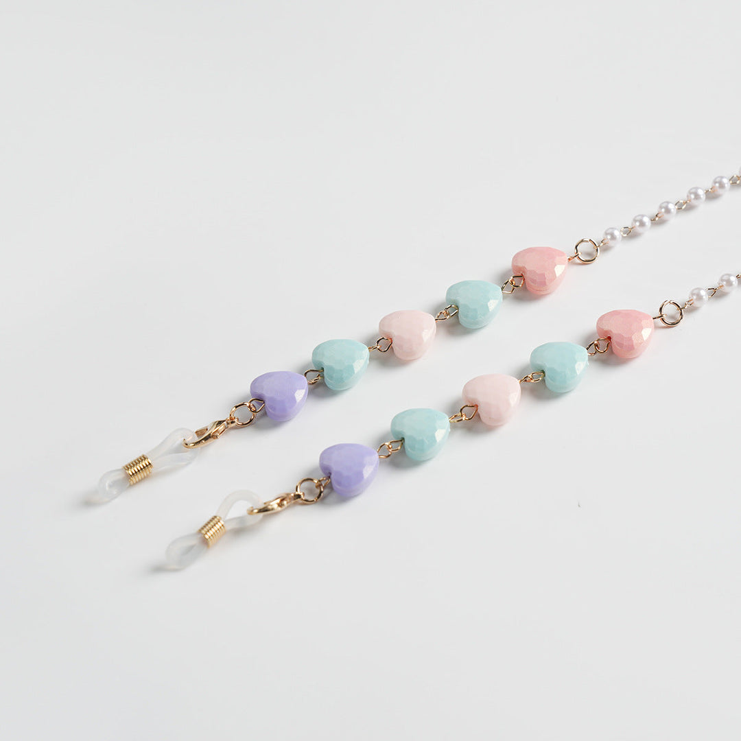 Heart-Shaped Beaded Eyewear Chain Kalsten