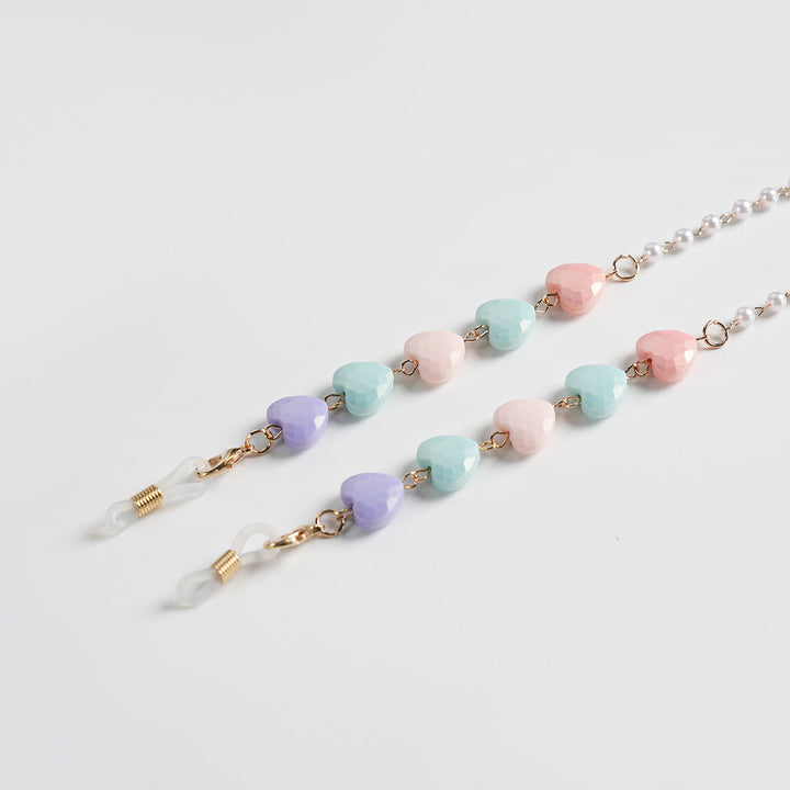 Heart-Shaped Beaded Eyewear Chain Kalsten