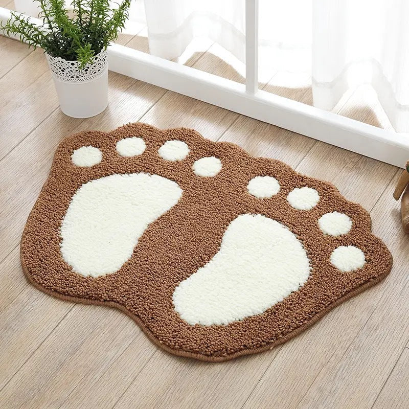 Cute Cartoon Footprint Bath Mat Kalsten