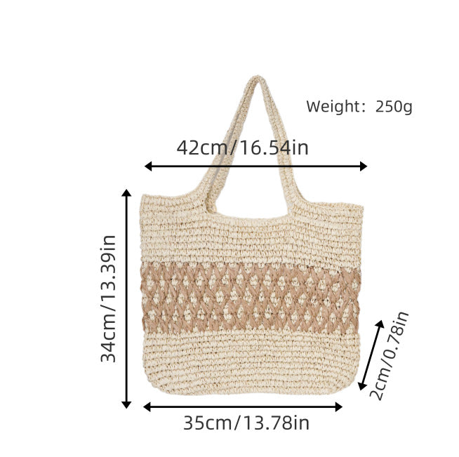 Stackable basket bag with decorative pattern element Kalsten