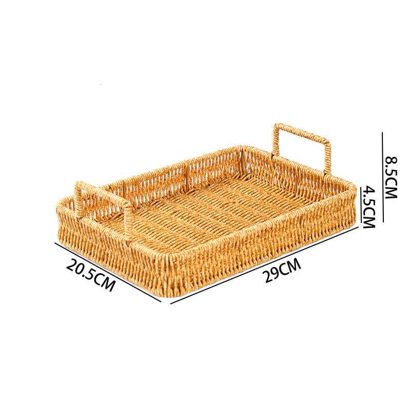 Women's Rectangular Basket with Integrated Handles Kalsten