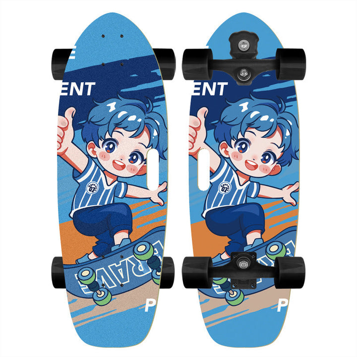 Skateboard with Custom Cartoon Design Kalsten