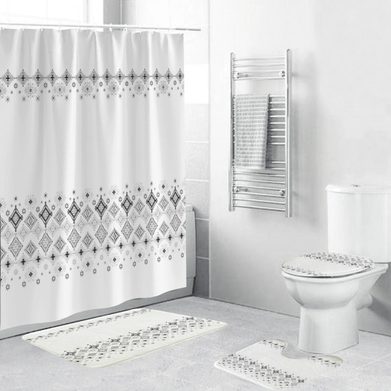 Chevron Pattern Bathroom Set Kalsten