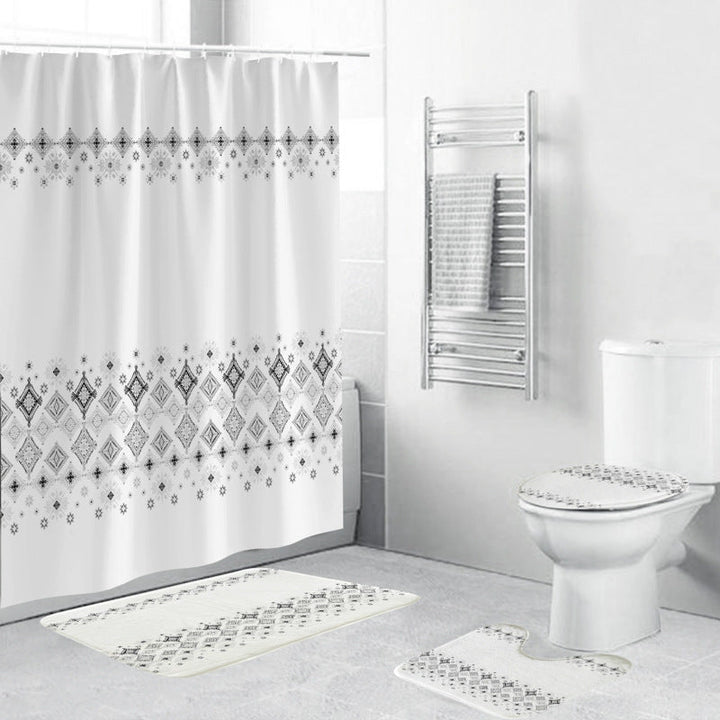 Chevron Pattern Bathroom Set Kalsten