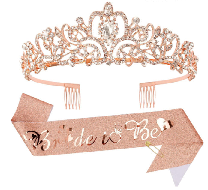 Women Elegant Tiara with Personalized Sash Kalsten
