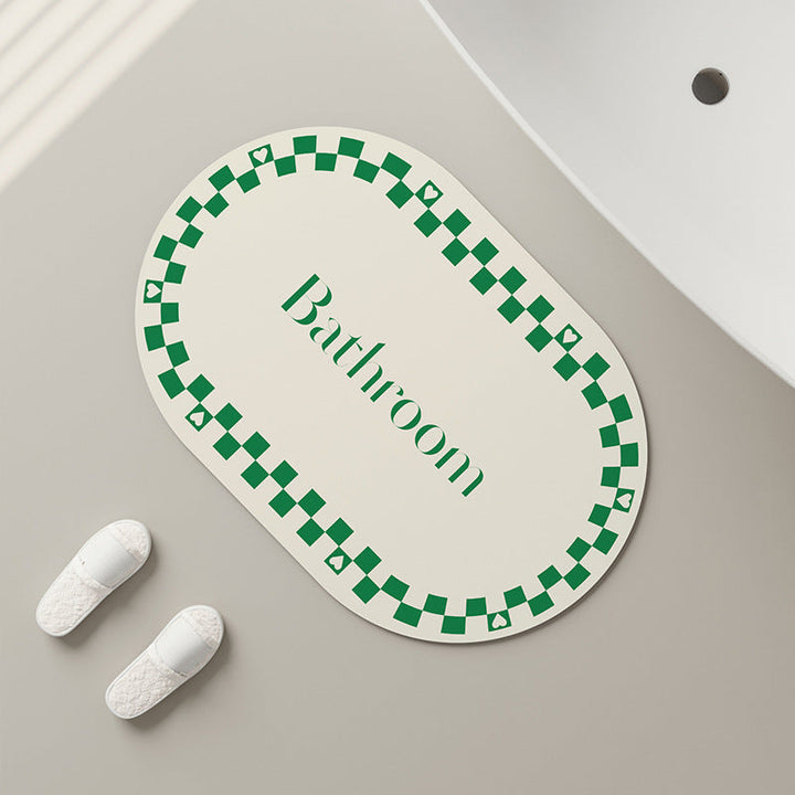 Oval Bathroom Decorative Mat Kalsten