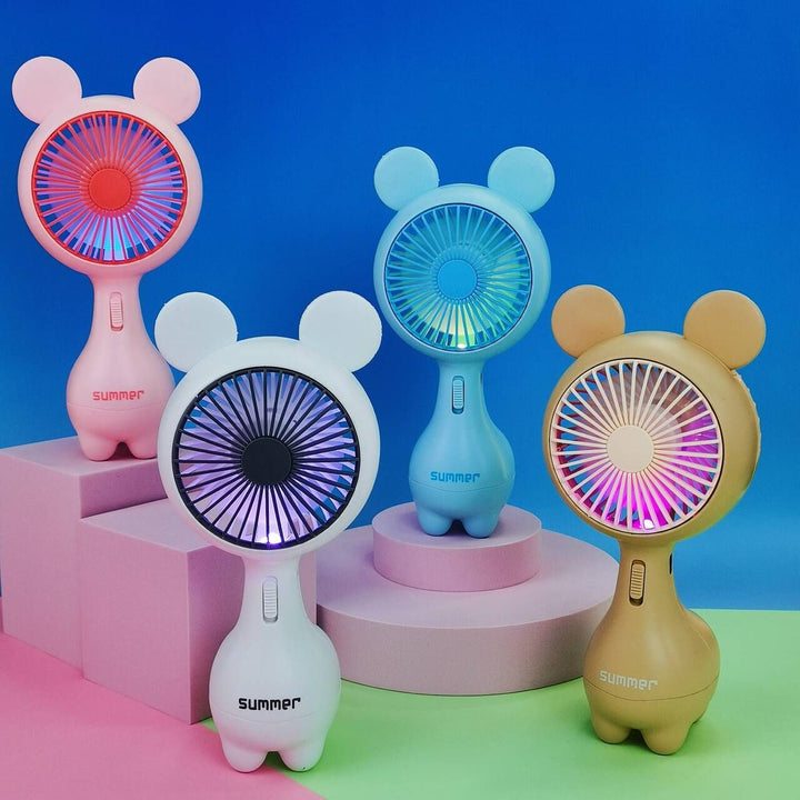 Cute Bunny-Themed Portable Handheld Fan Kalsten