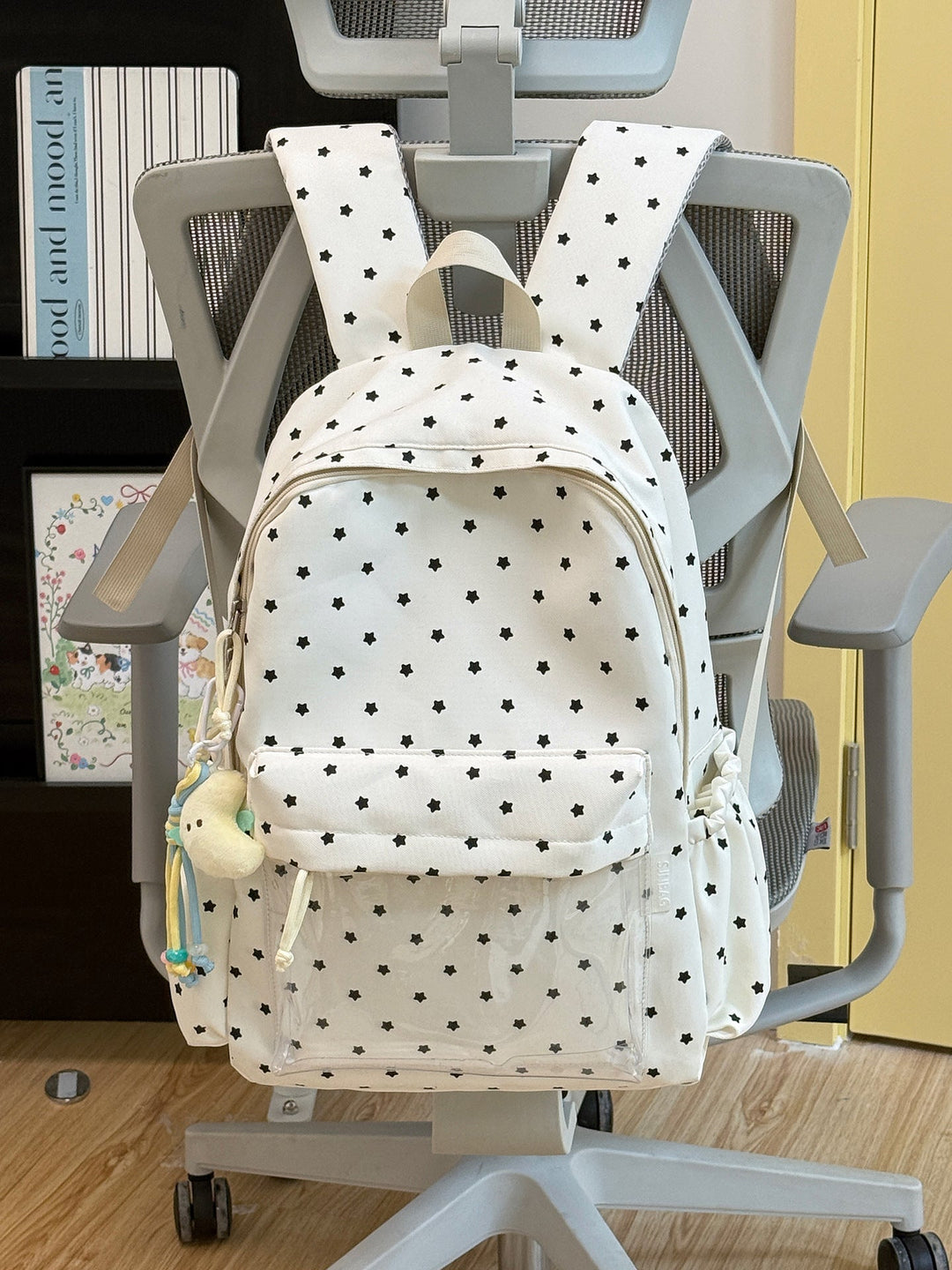 Fashionable Clear Panel School Backpack