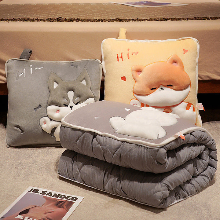 Plush Dog Cushion and Blanket Set Kalsten