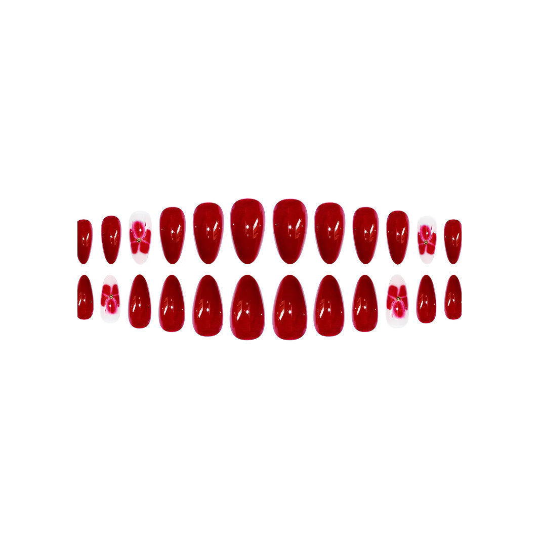 Elegant Floral Press-On Nail Art Kalsten