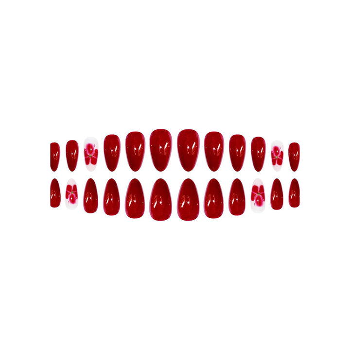 Elegant Floral Press-On Nail Art Kalsten
