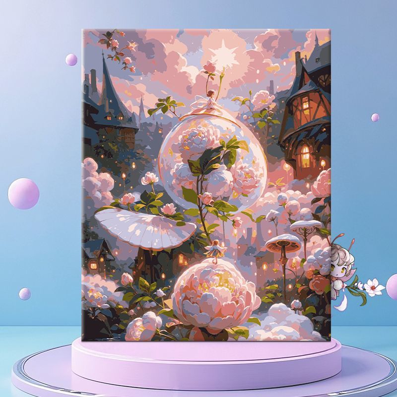 Whimsical Floral Fantasy Canvas Wall Art Kalsten