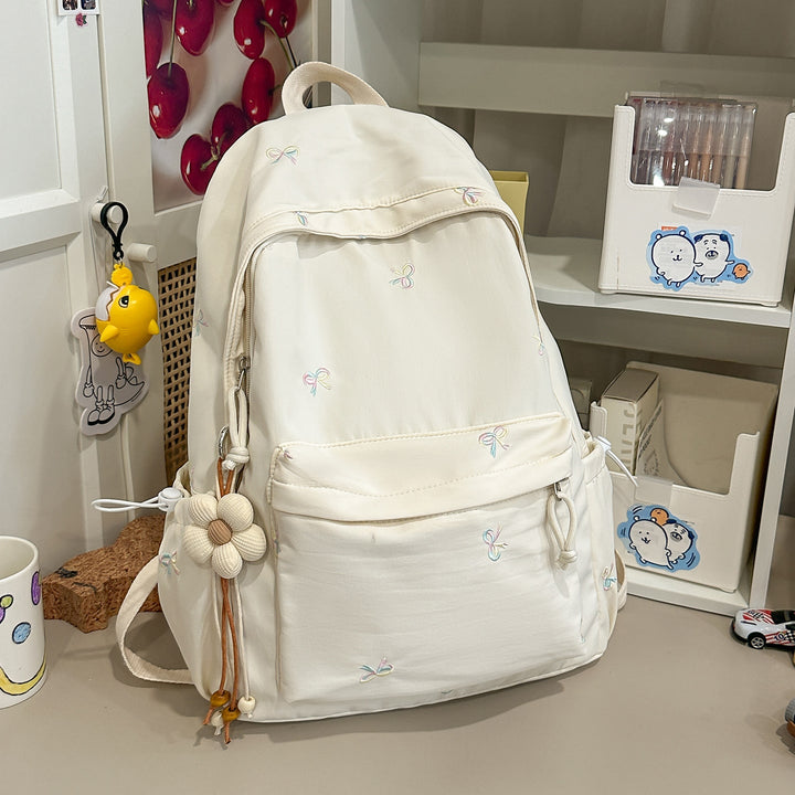 Embroidered Casual School Backpack