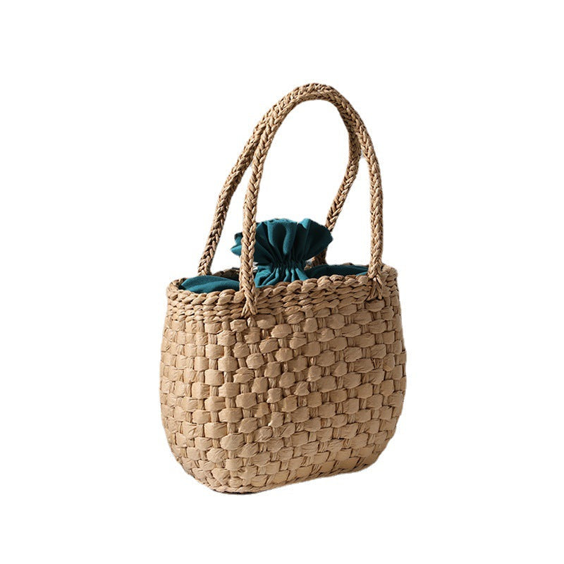 Handmade mini basket handbag with stylish woven pattern Kalsten