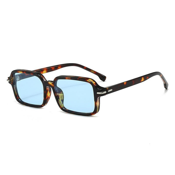 Women's fashionable square sunglasses with stylish plastic frame and blue lenses Kalsten