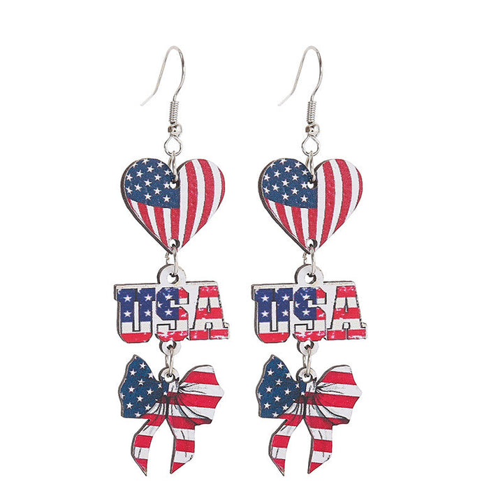 Women take statement earrings with cowboy hat heart and bow pendant Kalsten
