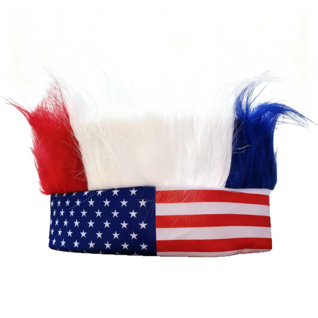 Independence Day novelty synthetic hair wig headband with American flag band Kalsten