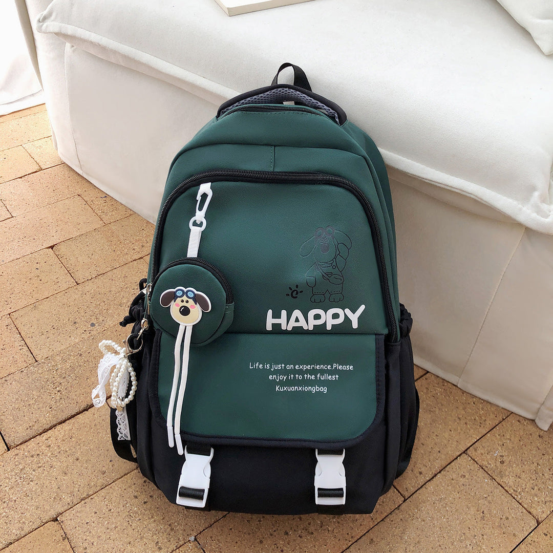 Cute Dog-Themed Casual School Backpack
