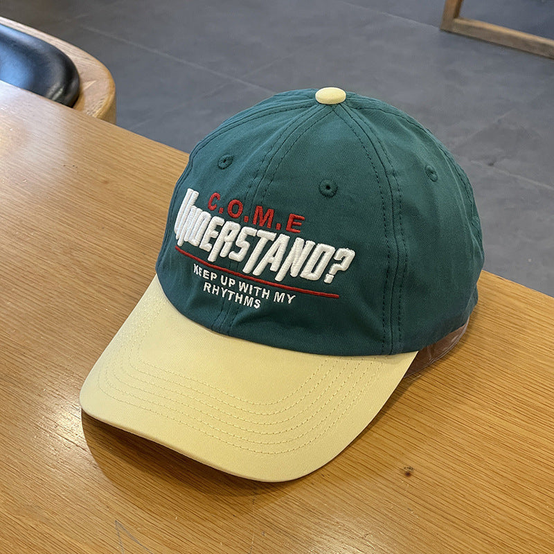 Unisex Casual Textured Cap with Playful Embroidery Kalsten