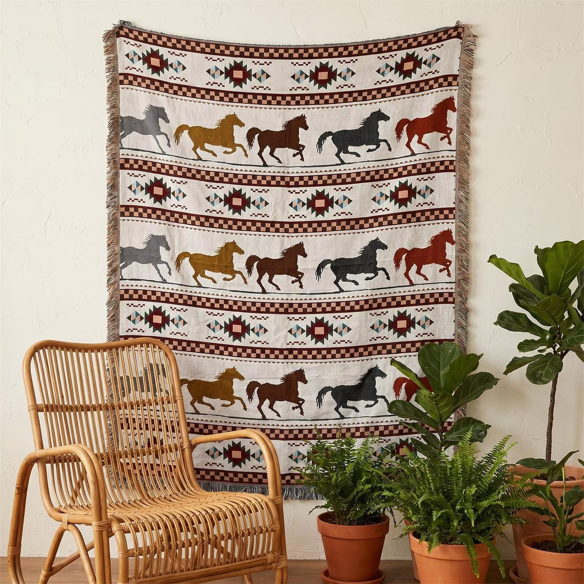 Decorative Horse Themed Wall Tapestry
