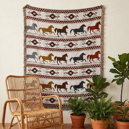 Decorative Horse Themed Wall Tapestry
