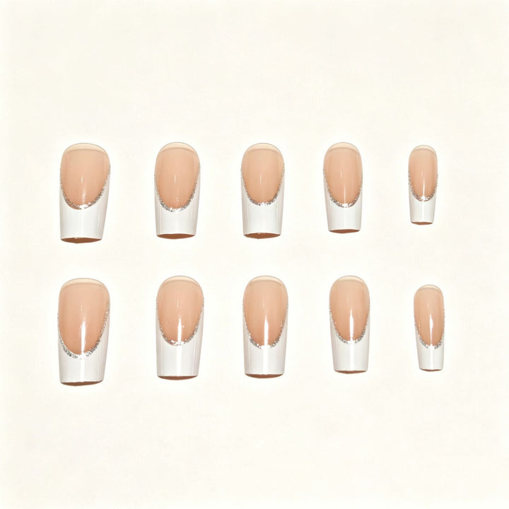Elegant French Tip Nail Art Set Kalsten