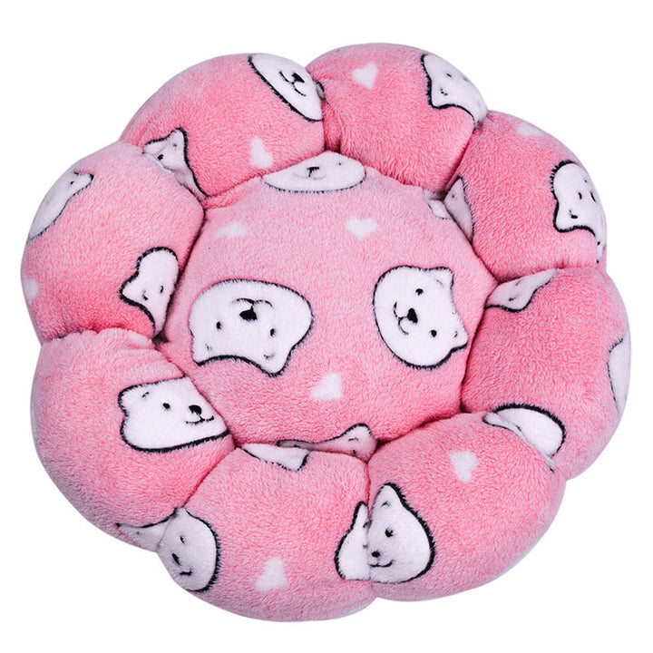 Cozy Round Plush Dog Bed