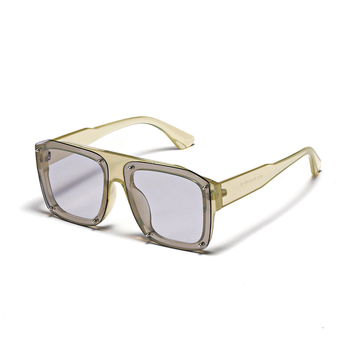 Women's Square Sunglasses with Fashionable Transparent Frame Kalsten