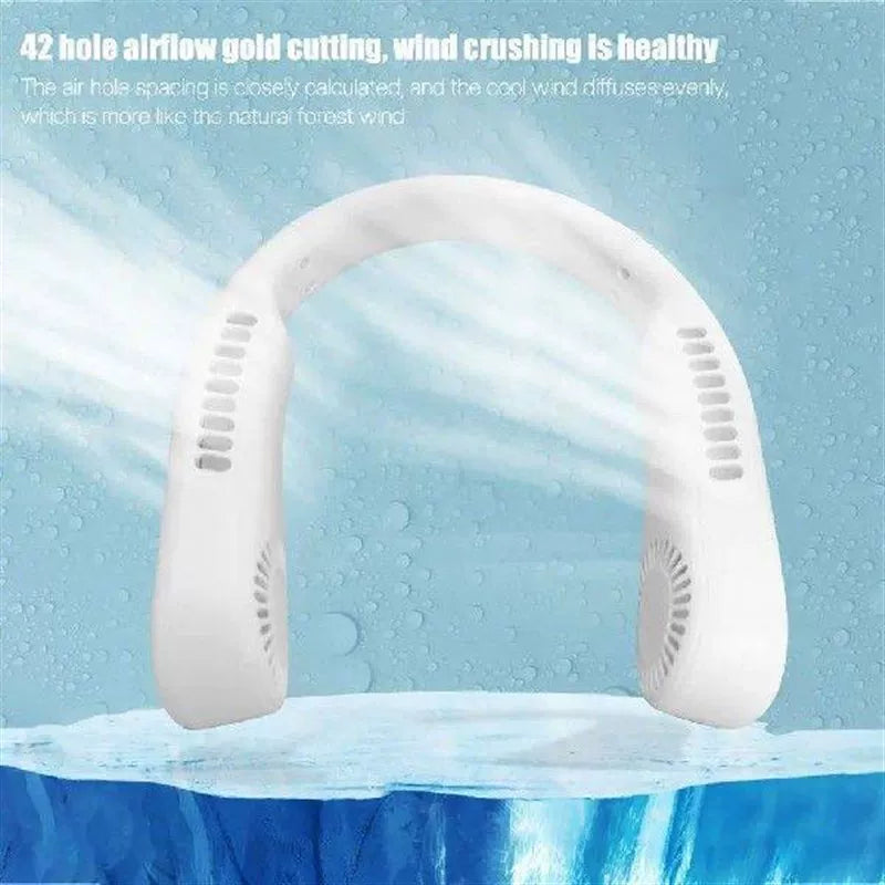 Unisex one size ergonomic U-shaped portable neck cooling fan with bladeless airflow Kalsten