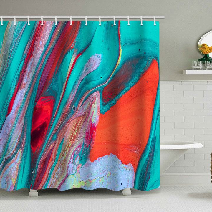 Artistic Marble Design Shower Curtain Kalsten