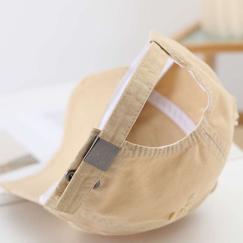 Women's fashionable destroyed baseball cap with adjustable strap Kalsten