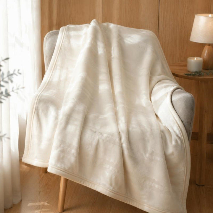 Textured Reversible Fleece Throw Blanket Kalsten
