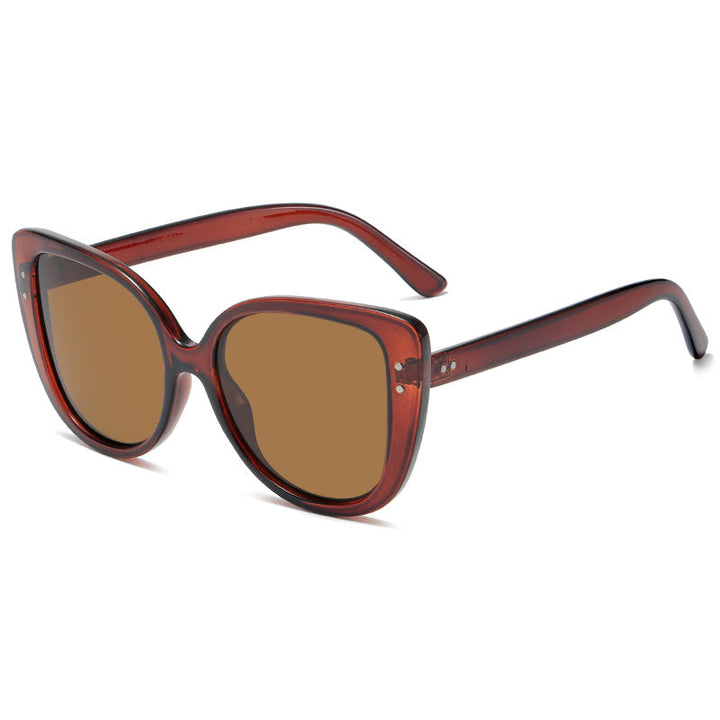 Ladies glamorous oversized sunglasses withElegant transparent frame Kalsten