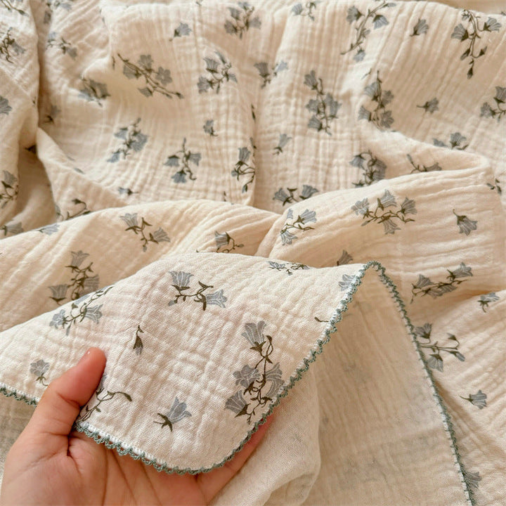 Women's Cozy Cotton Blanket with Floral Design Kalsten