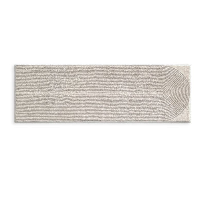 Textured Rectangular Bath Runner Mat