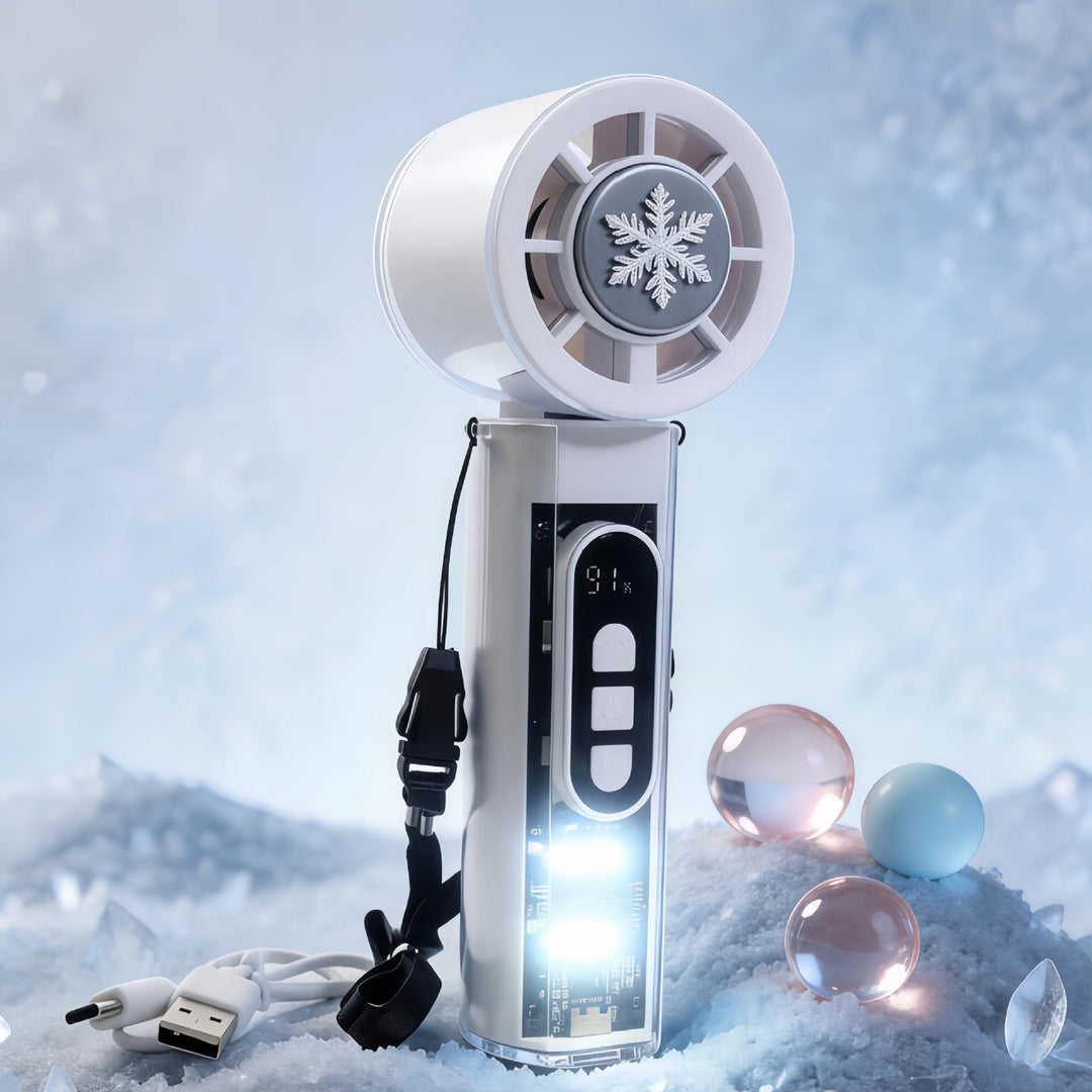 Women's portable mini handheld fan with digital control Kalsten